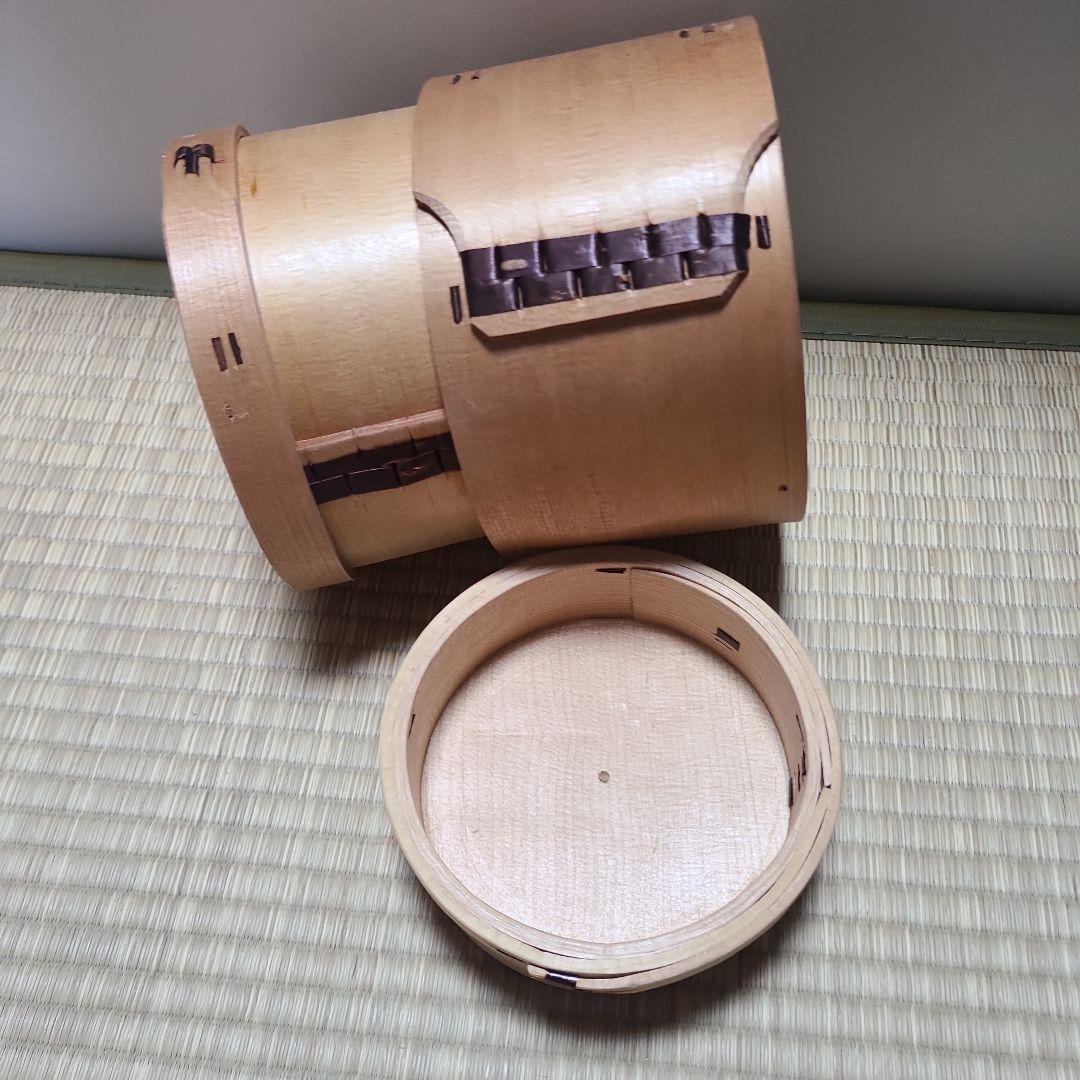 大館　曲げわっぱ　小櫃(おひつ)型　二段重　きこり弁当箱　柴田慶信商店