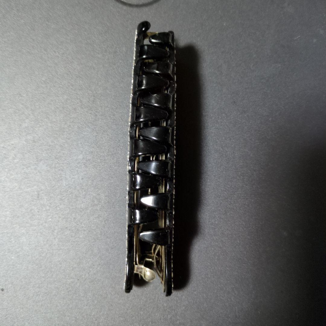 フランスラックス　フルクリスタルキャスケード　ストーン装飾付き黒