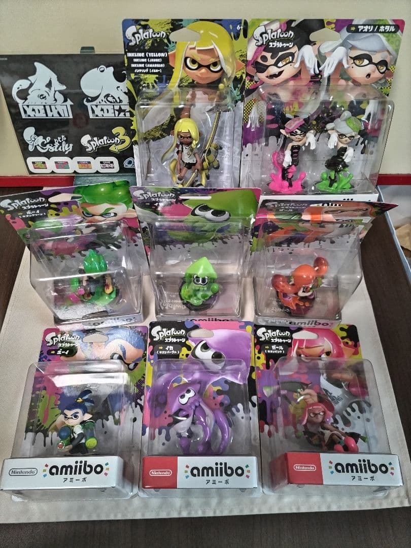 【開封使用品】【未初期化】　スプラトゥーン　amiibo　アミーボ　９体　セット