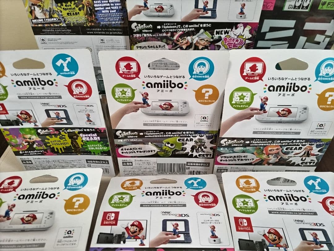【開封使用品】【未初期化】　スプラトゥーン　amiibo　アミーボ　９体　セット
