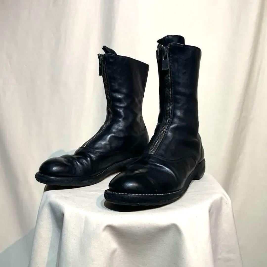 靴 Guidi - Horse Full-Grain Front Zip Boots