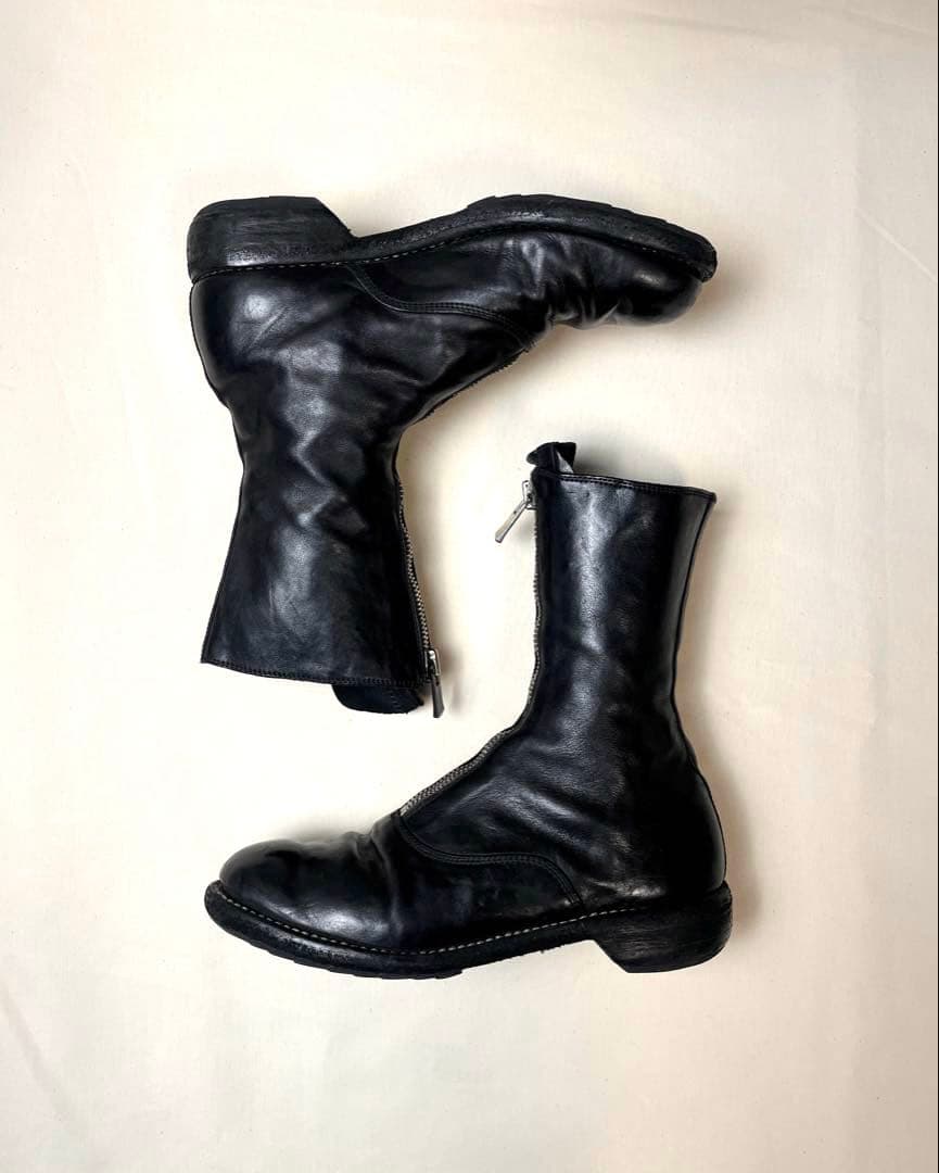 靴 Guidi - Horse Full-Grain Front Zip Boots