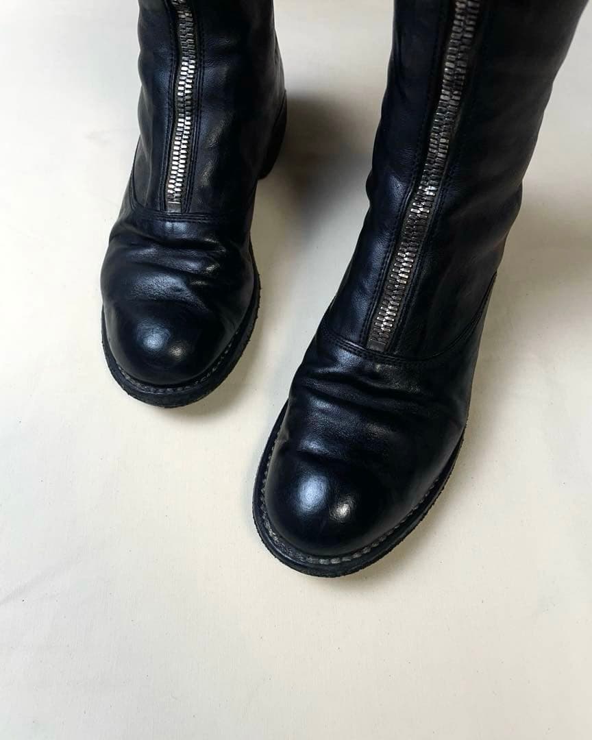 靴 Guidi - Horse Full-Grain Front Zip Boots