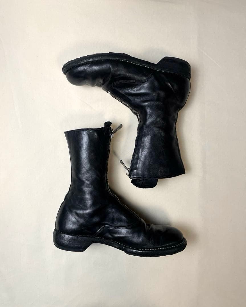 靴 Guidi - Horse Full-Grain Front Zip Boots