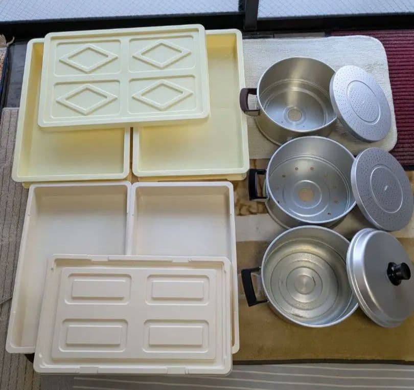 最終お値下げ!!　もちつきセット　石臼　杵　蒸し器　餅箱