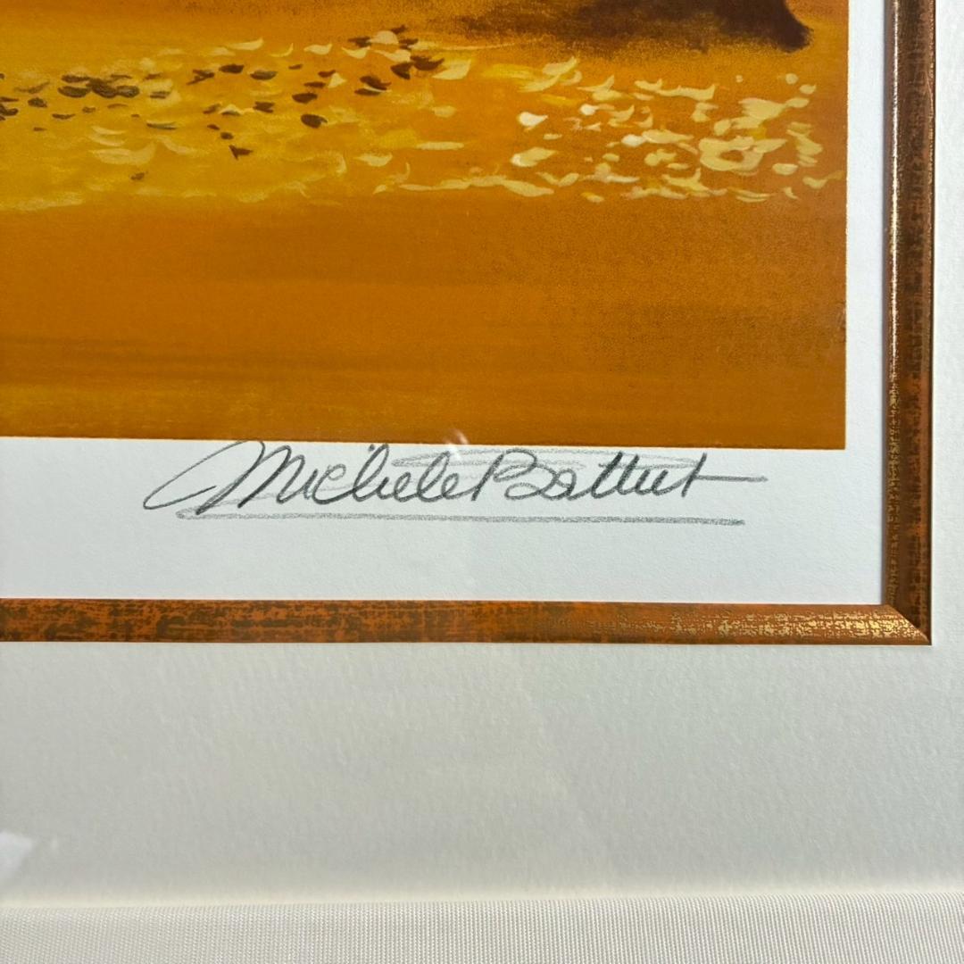 美品 ミッシェル・バテュ「フォーシーズン秋」シルクスクリーン 大作 直筆サイン入