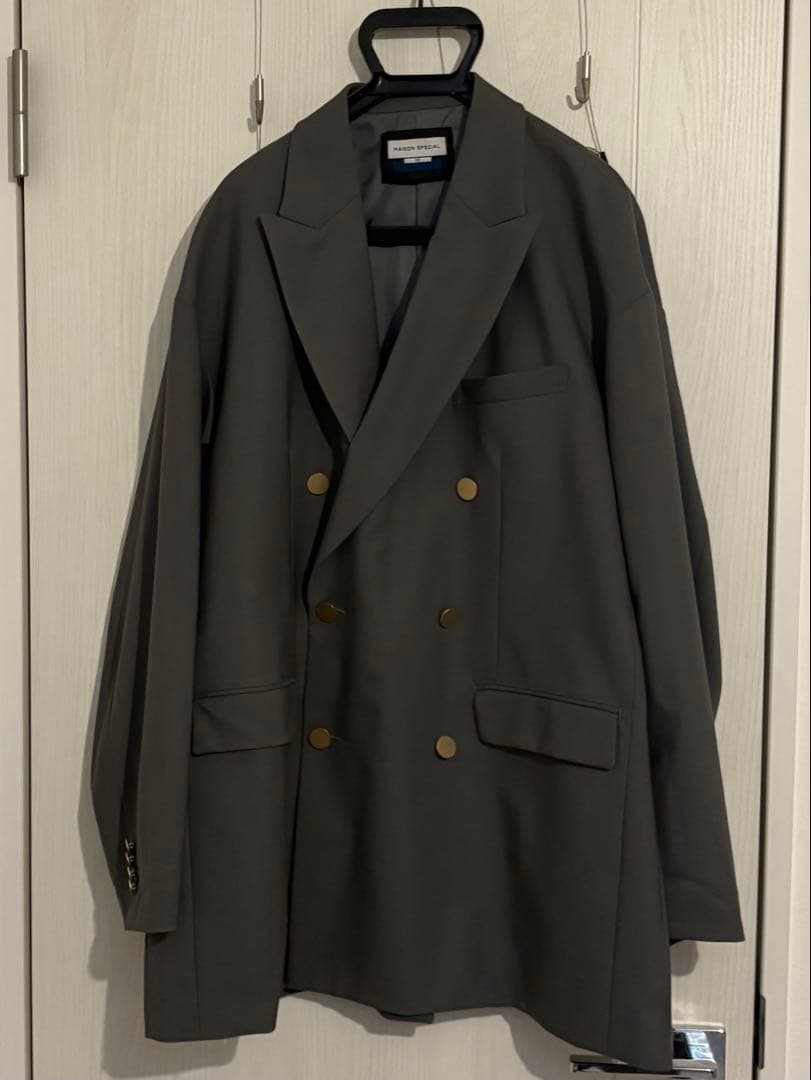Maison Special 金ボタンダブルブレザー 00 グレー