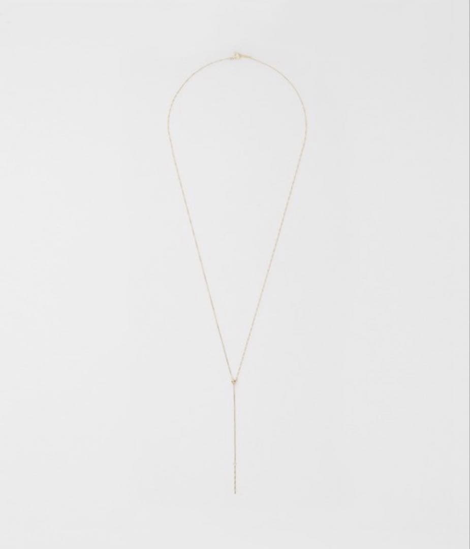 agete アガット　k10 Y字　ネックレス　イエローゴールド