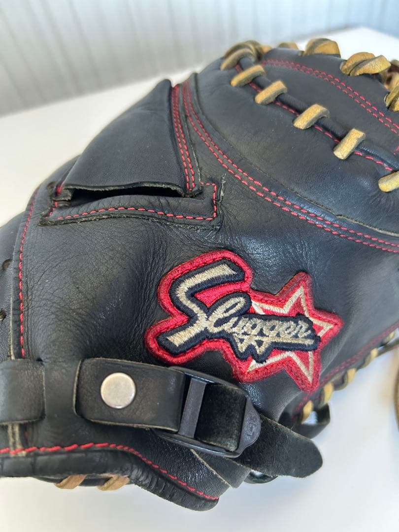 少年野球 久保田スラッガーキャッチャーミッド軟式グローブ 黒 右投げ用