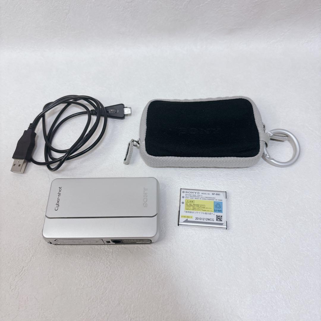 極美品　SONY Cybershot DSC-TX10 シルバー　防水デジカメ