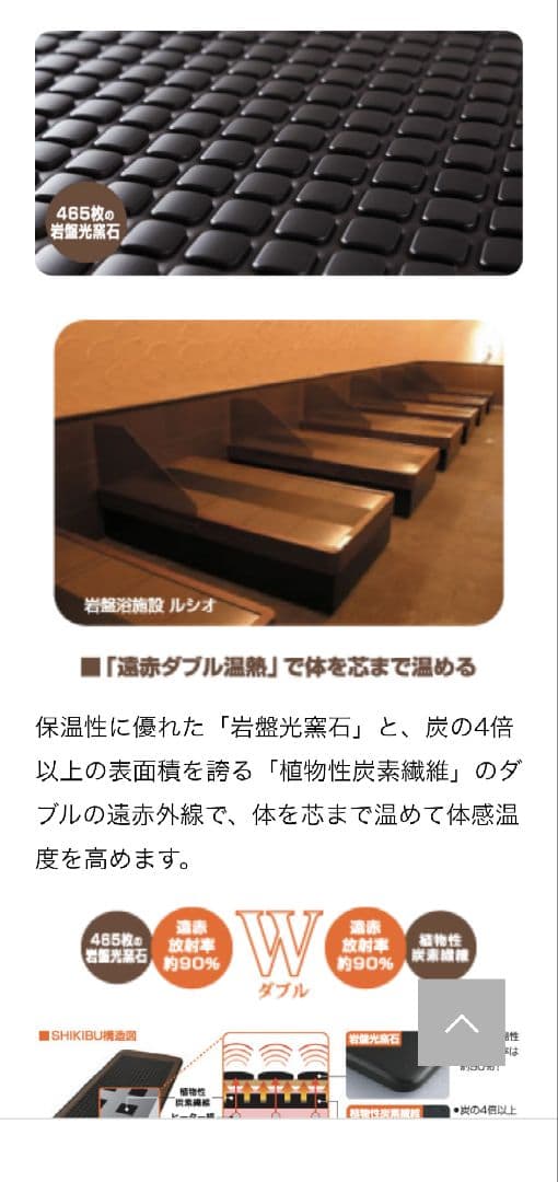 MTG　岩盤浴 遠赤ダブル温熱 遠赤岩盤マット しきぶ SKB-H1503