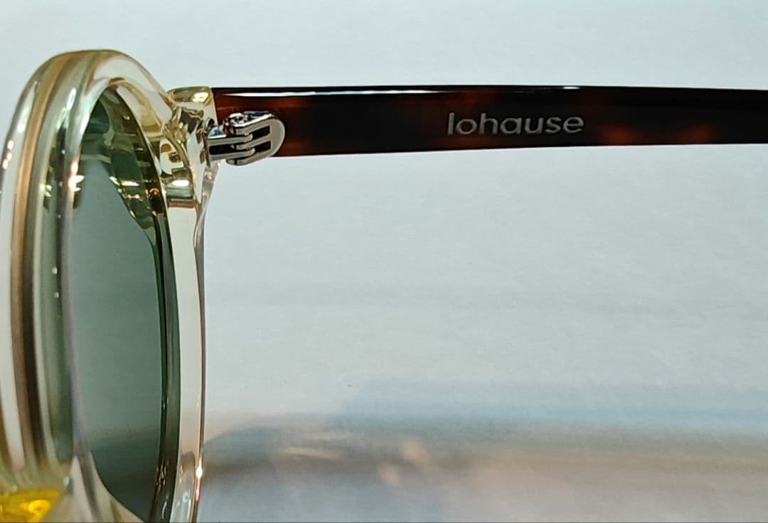lohause クリアフレーム オーバルサングラス