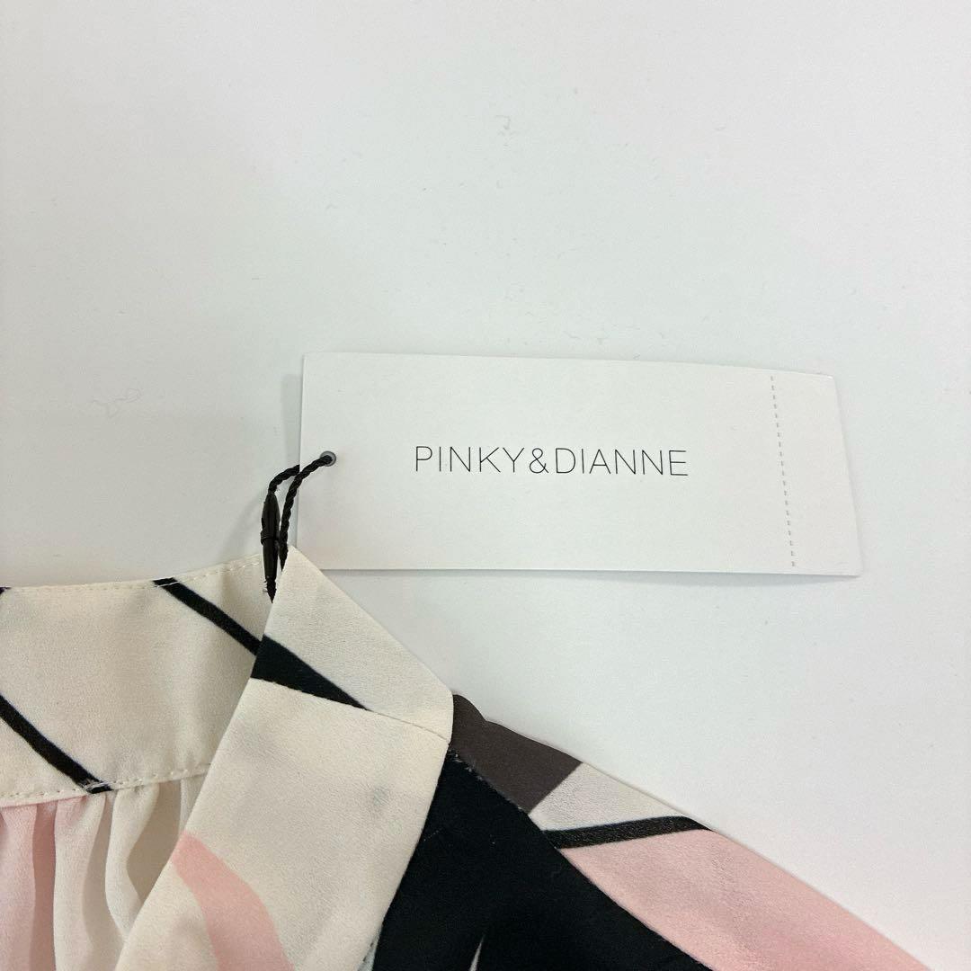 タグ付未使用 ジオメトリックアートプリントブラウス PINKY&DIANNE