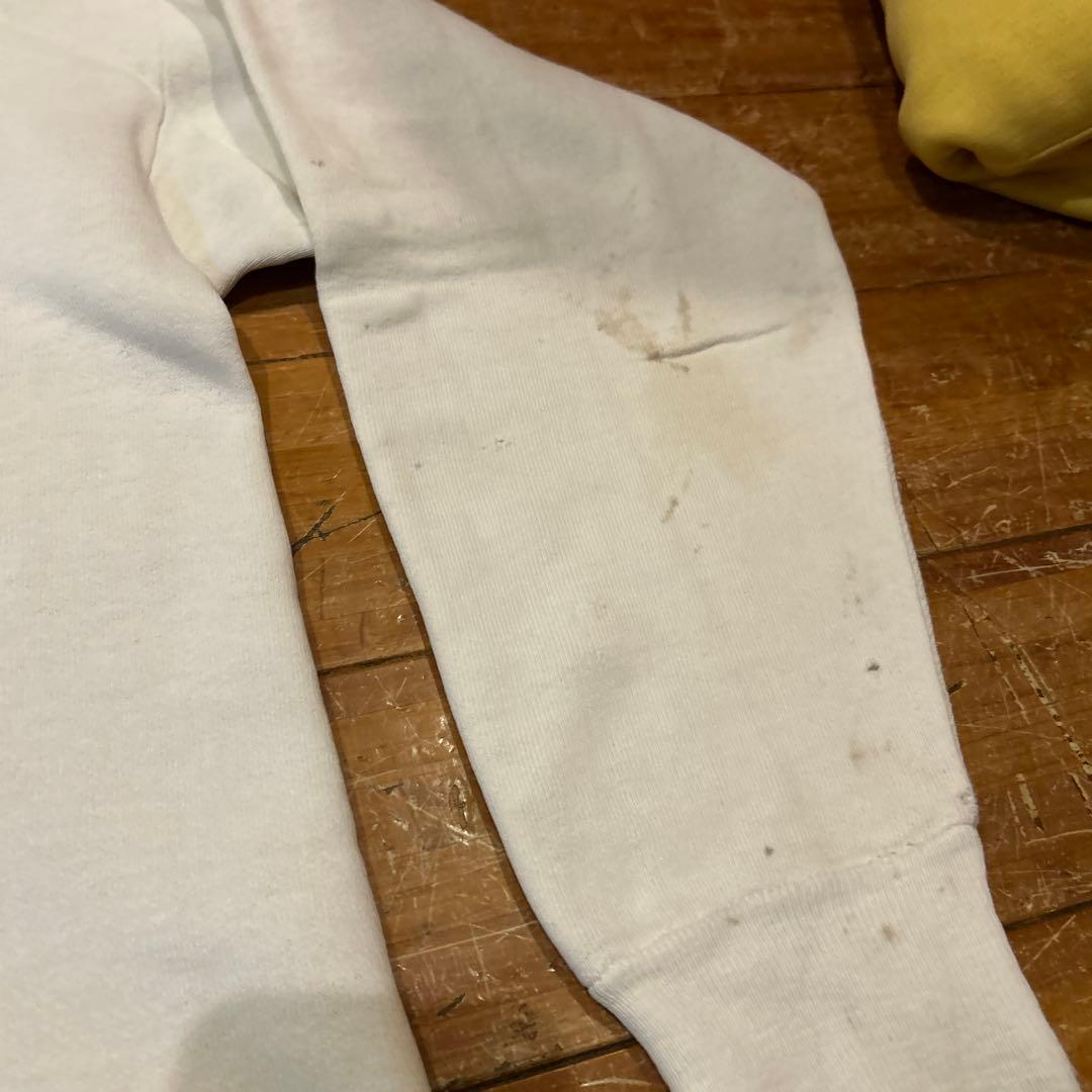 40s 50s ホワイト ハーフジップ スウェット