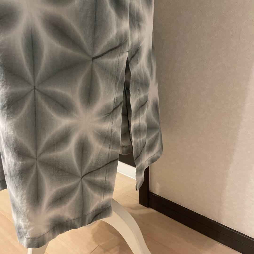 雪花絞り★褒められワンピース　着物リメイク 浴衣リメイク　ワンピース　手染め