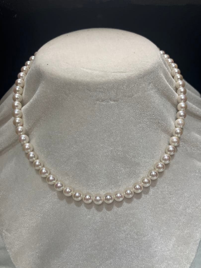 伊勢志摩英虞湾産あこや真珠　6.5-7mm パールネックレス　42cm