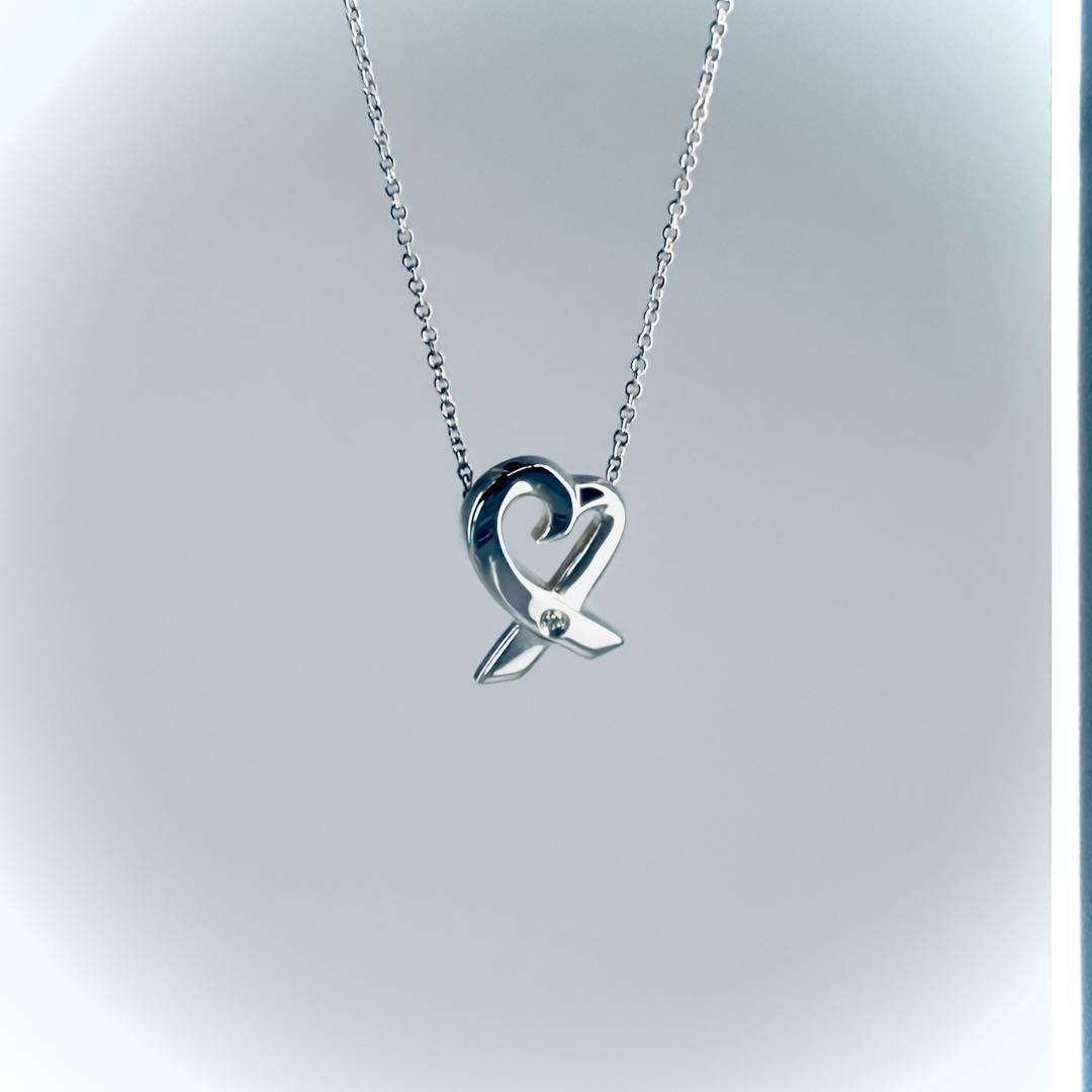 T&Co. ティファニー ラビングハート ダイヤモンド ネックレス AG 925