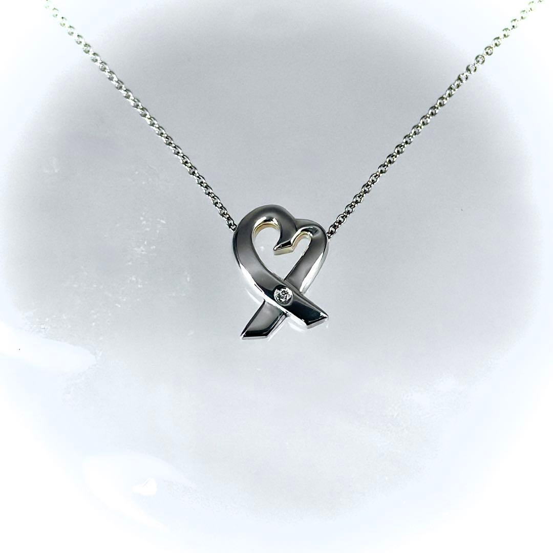 T&Co. ティファニー ラビングハート ダイヤモンド ネックレス AG 925