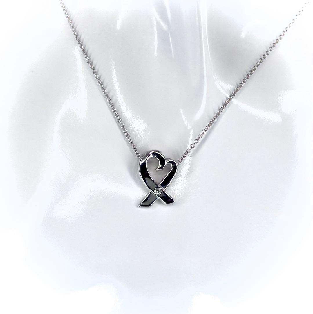 T&Co. ティファニー ラビングハート ダイヤモンド ネックレス AG 925