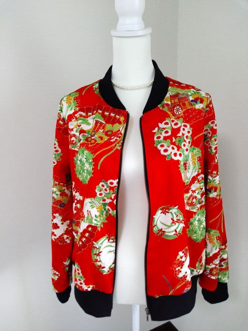 着物リメイク ブルゾン、スカジャン