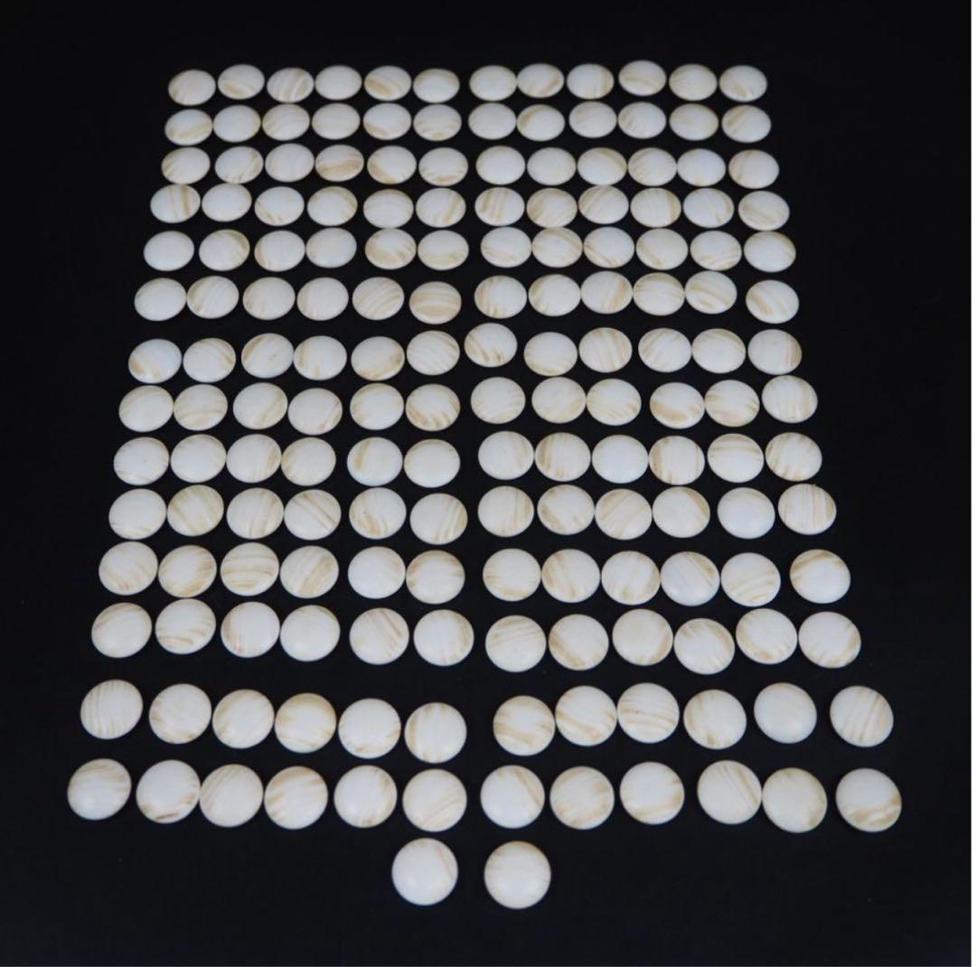 送料無料　日向特産　日向スワブデ蛤碁石31号・碁笥セット　旧家蔵出