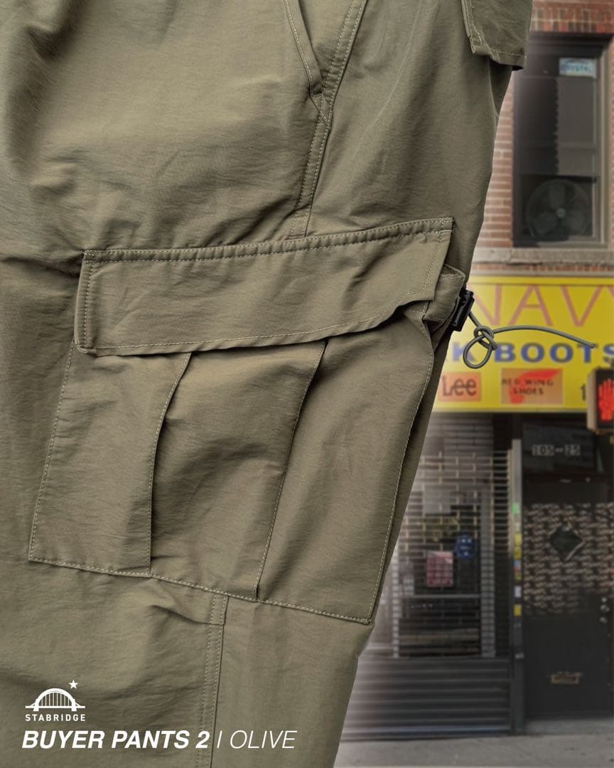 STABRIDGE Buyer Pants 2 Olive Lサイズ　試着のみ