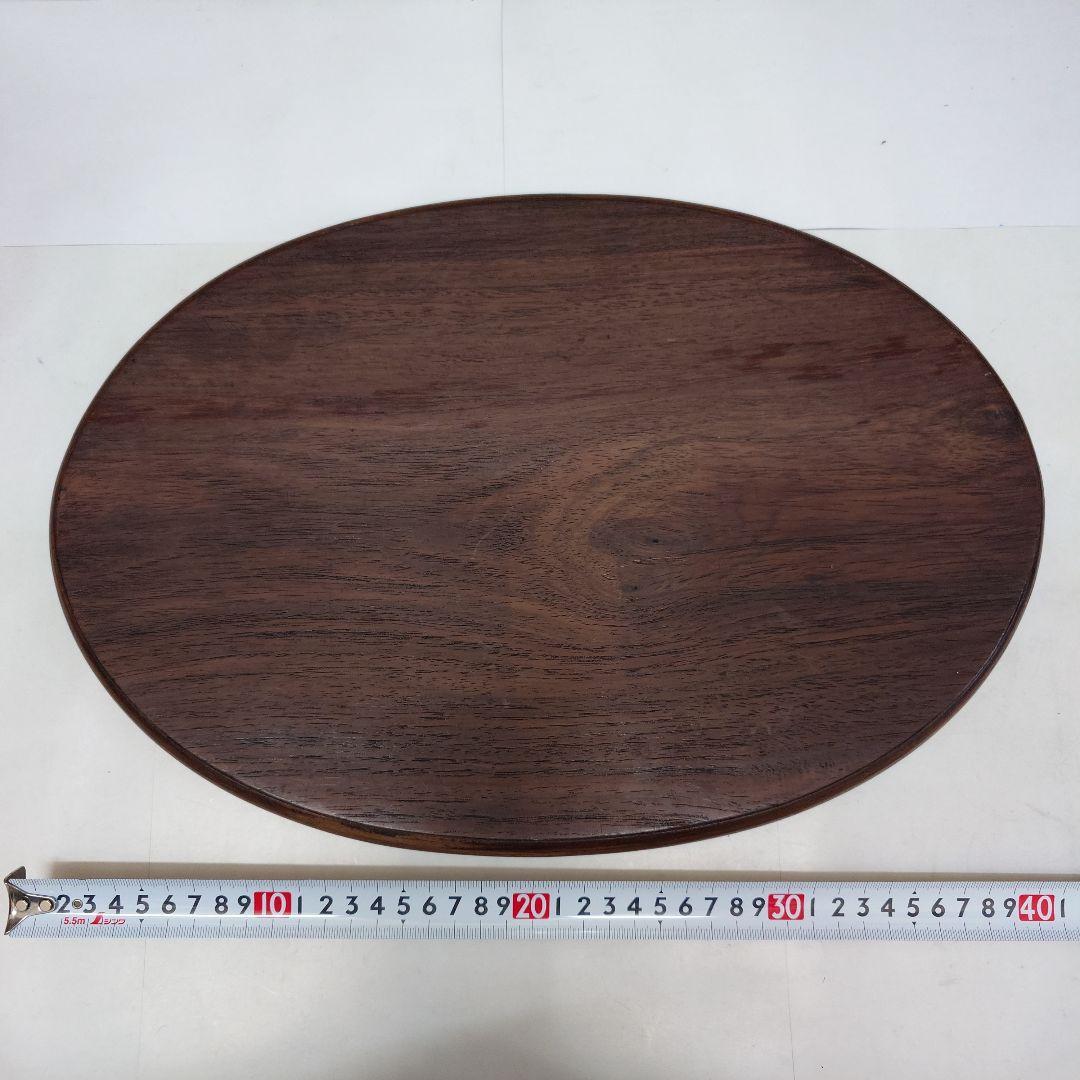 竹と鳥の象嵌装飾 木製トレイ