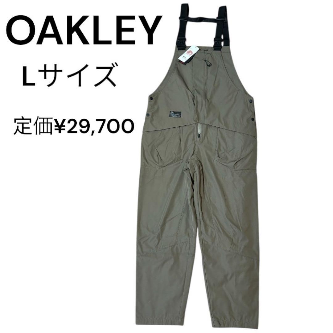 <新品>OAKLEY カーキ スノーボード　ビブパンツ　 Lサイズ