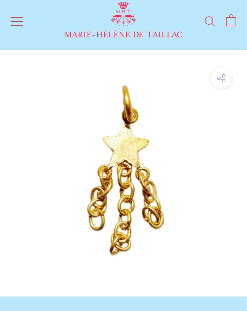 マリーエレーヌ　流れ星　コードブレスレット　チャーム