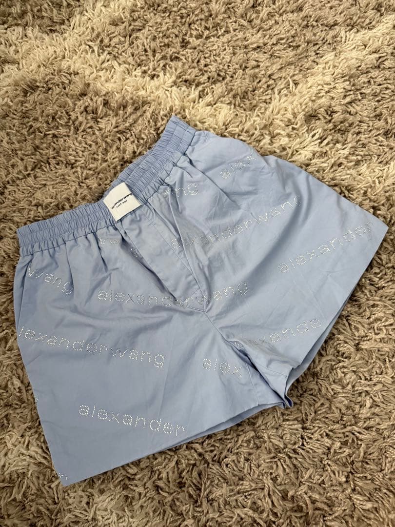 alexander wang ライトブルー ビジュー　ショートパンツ