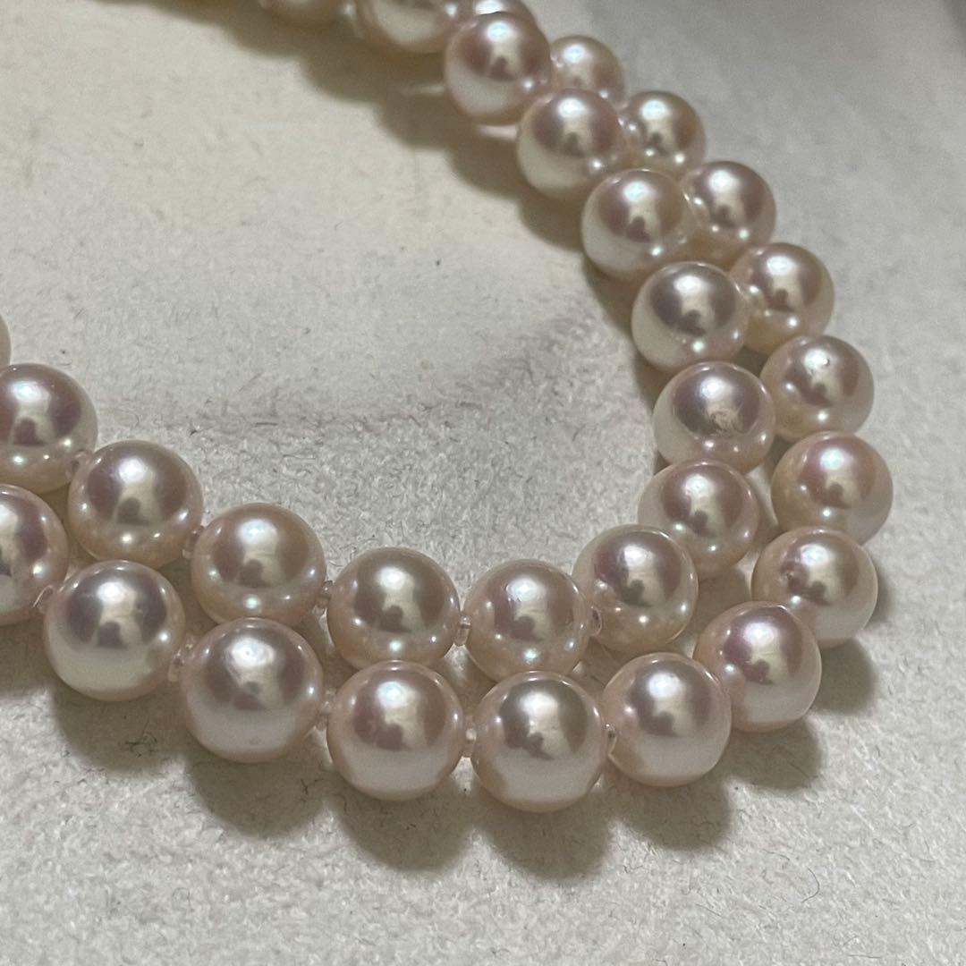【テリ強✨大珠】あこや真珠 ネックレス 7.5-8.0 パール 高級仕立 本真珠