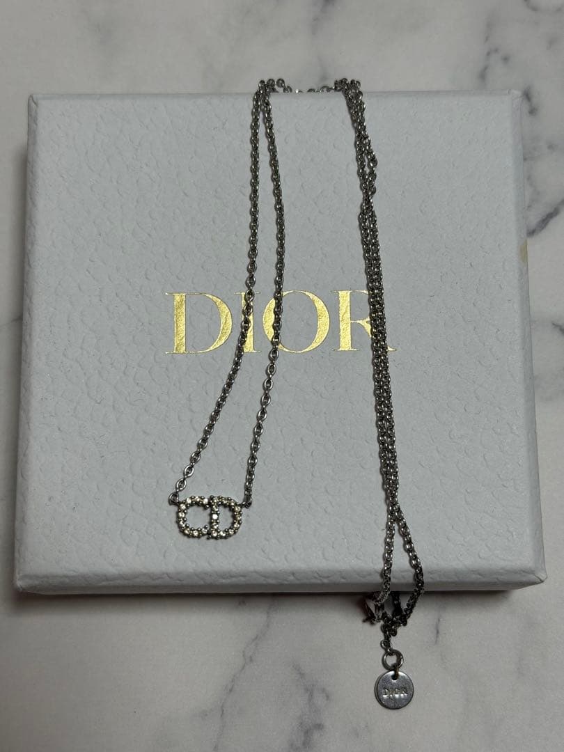 Dior DDロゴネックレス シルバー