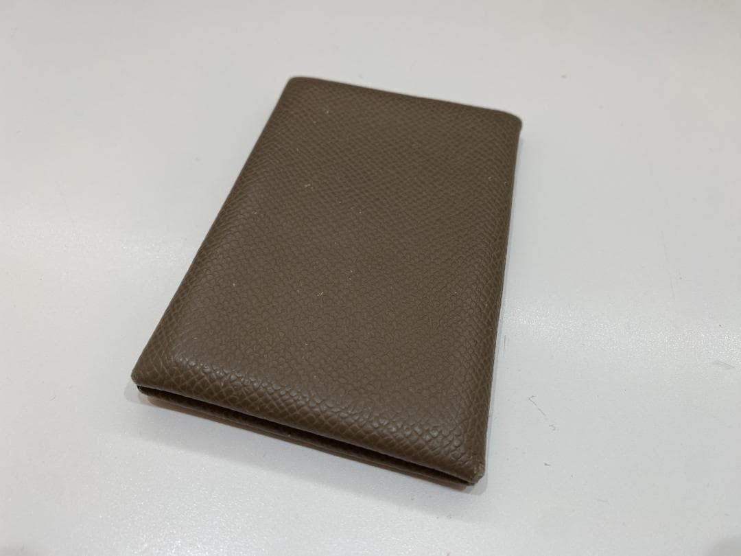 HERMES カルヴィ　カードケース　エプソン　エトゥープ