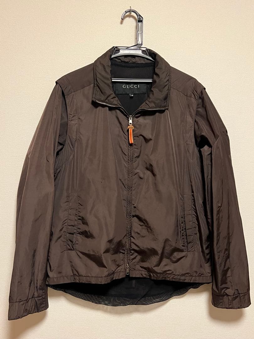 GUCCI archive nylon jacket ダブルジップ　2way