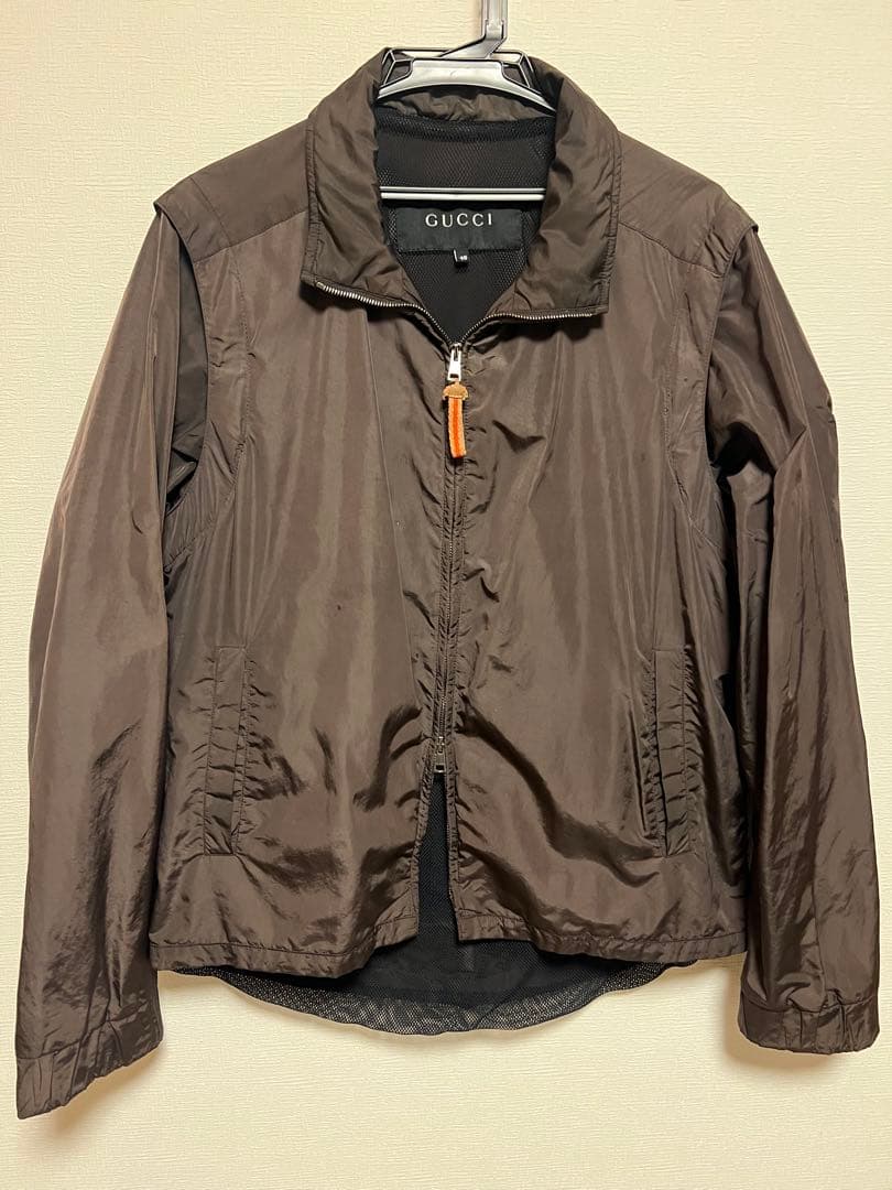 GUCCI archive nylon jacket ダブルジップ　2way