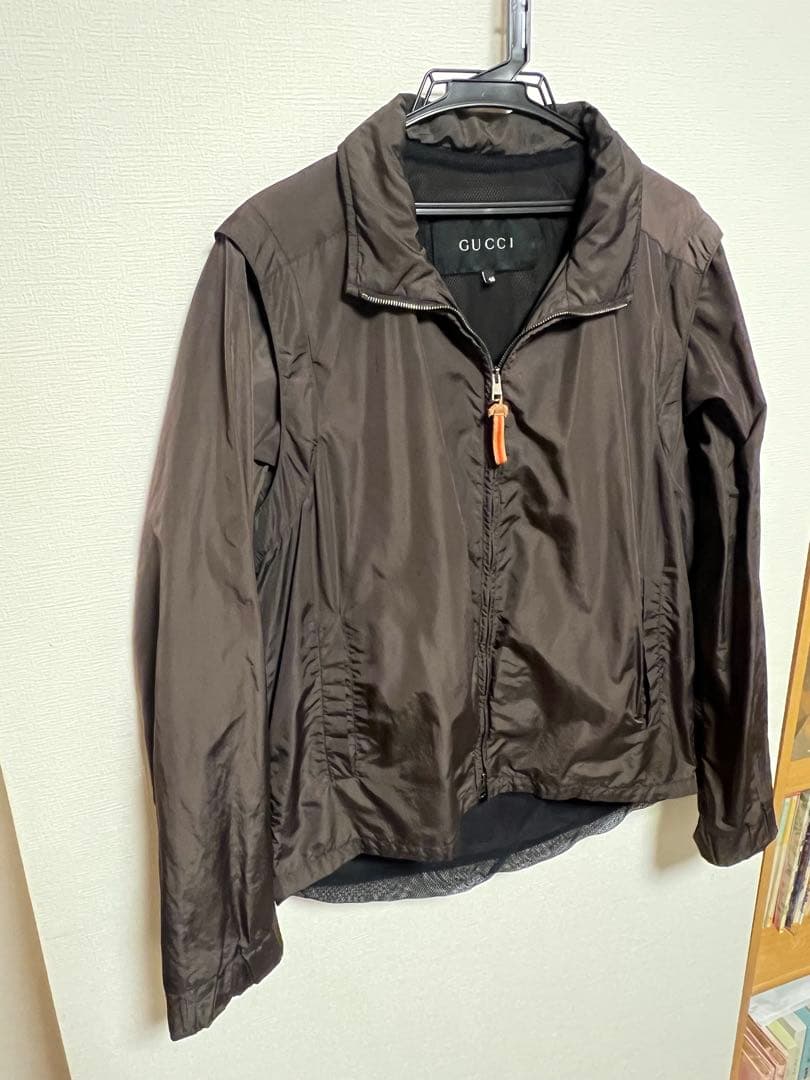 GUCCI archive nylon jacket ダブルジップ　2way