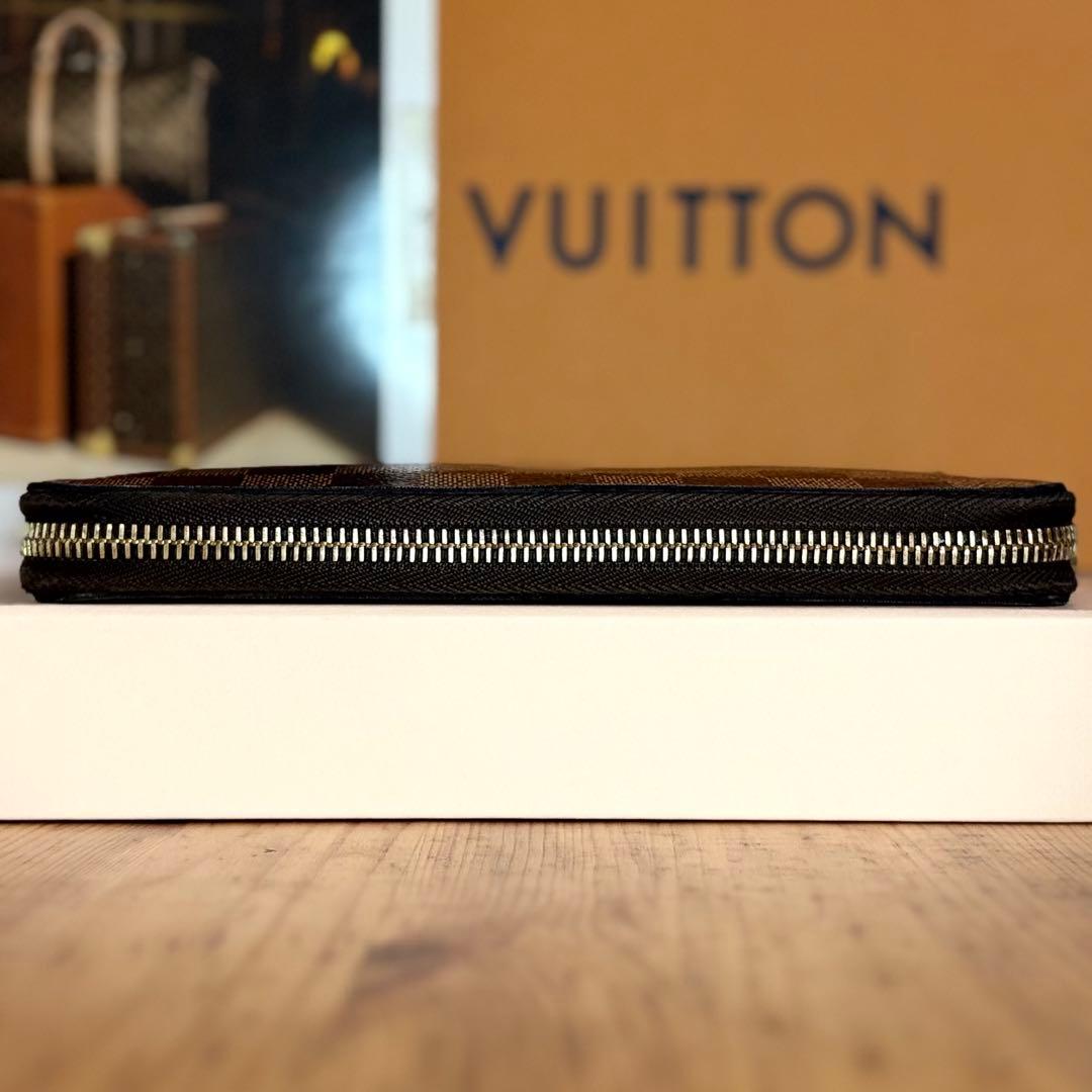 ルイヴィトン　ダミエ　エベヌ　ジッピーウォレット　長財布　N60015