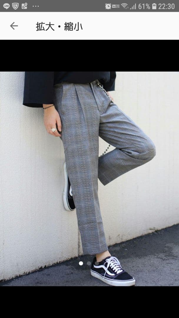 うのっち☆リドム クラシカルチェックアンクルスラックス