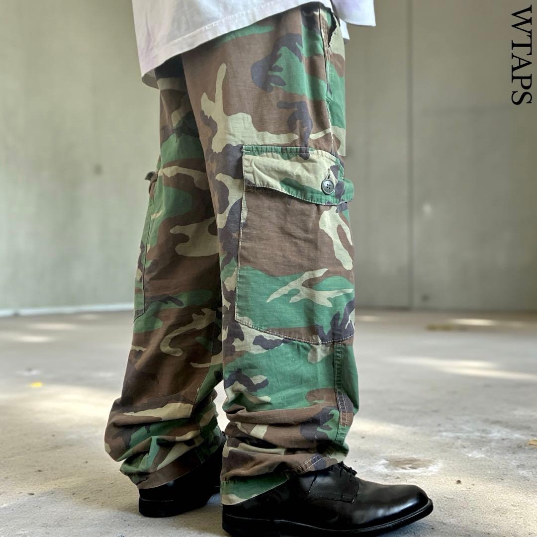 wtaps 迷彩ミリタリーワイドカーゴパンツ SIZE4 ヴィンテージレプリカ