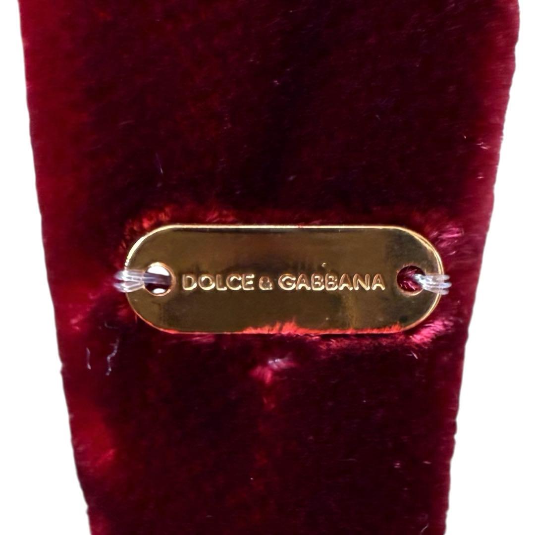 希少★ドルチェ＆ガッバーナ ベロア カチューシャ バラ ビジュー レディース 箱