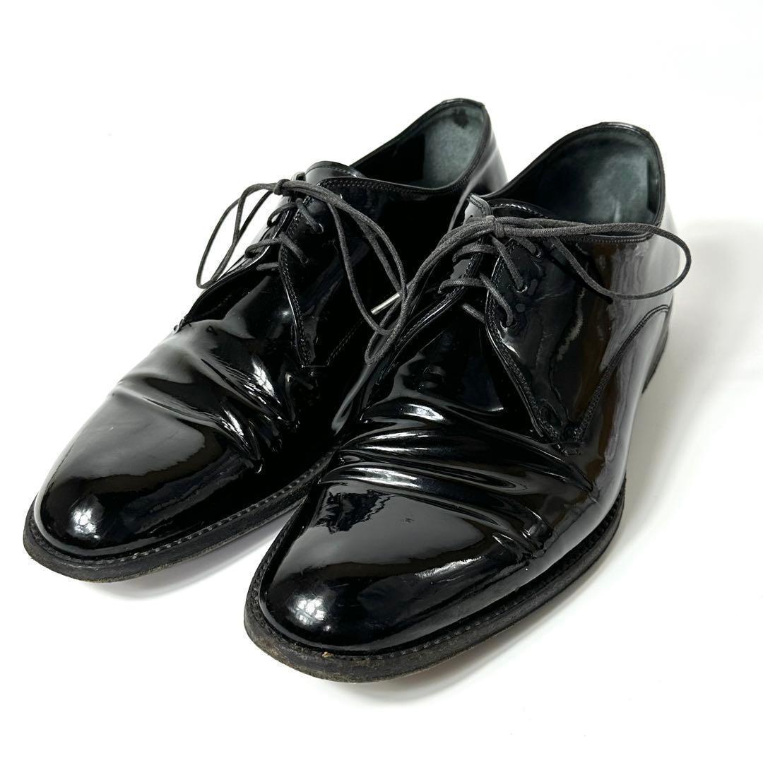 Dior HOMME エナメル レザー ブラック シューズ 39 パテント