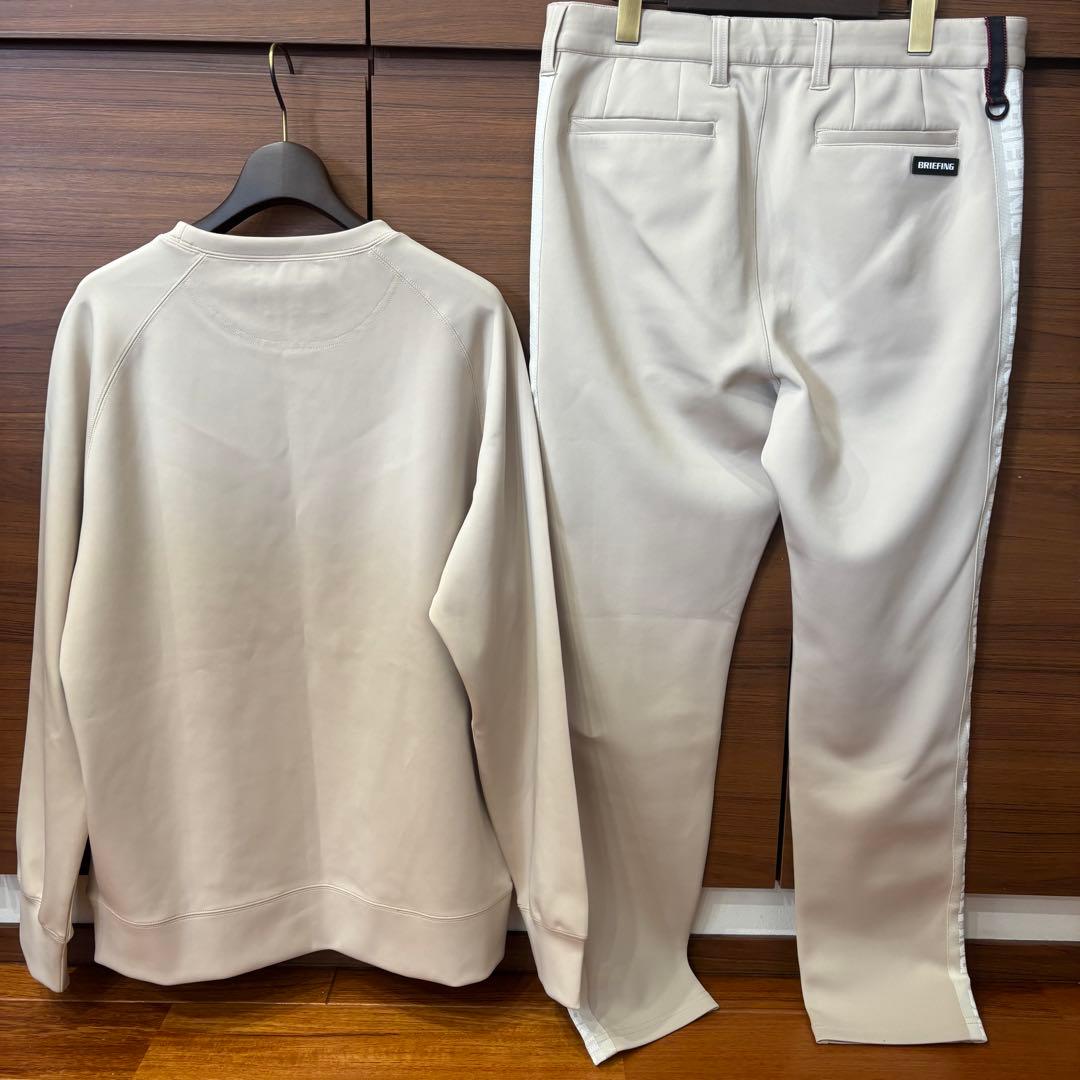 BRIEFING GOLF サイドロゴ　セットアップ　ベージュ　上L 下M