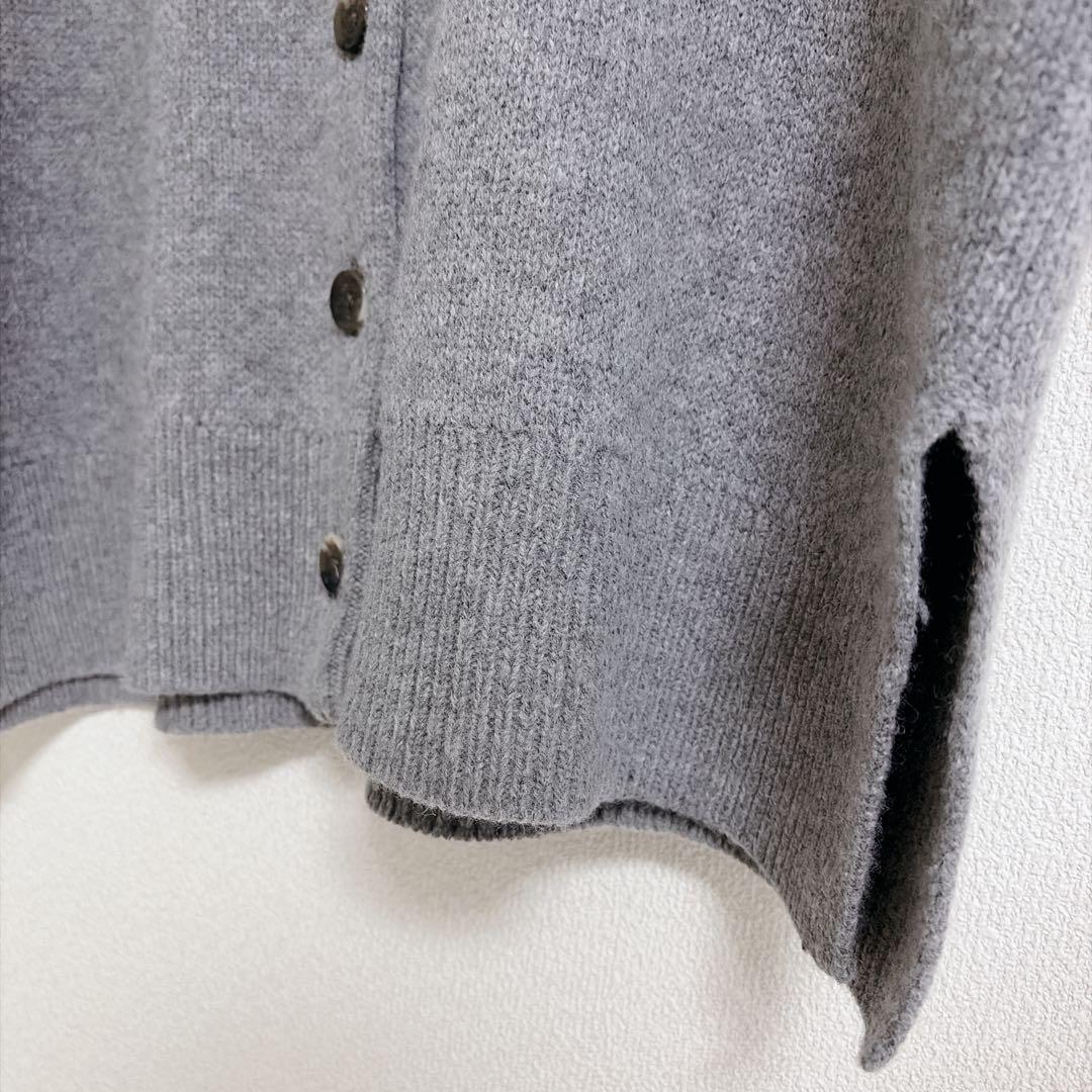 【新品未使用】ペンドルトン　カーディガン　ニット　グレー　毛　ネイティブ柄