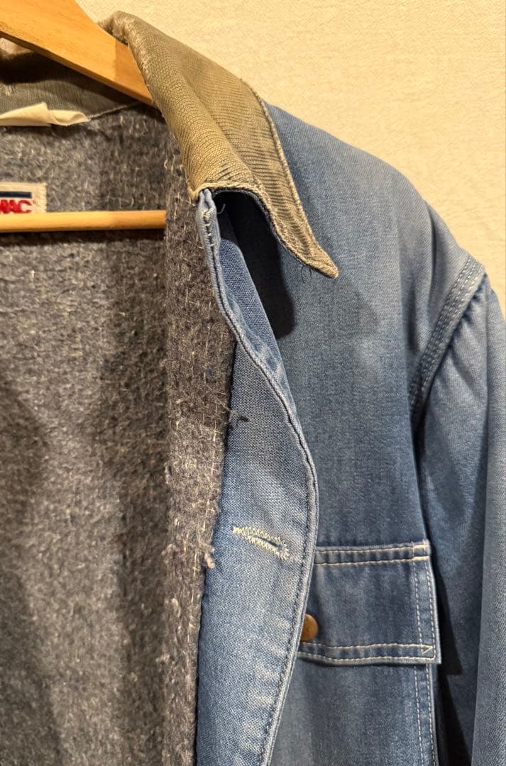 70s BIG MAC カバーオール ブランケット裏地　フェード