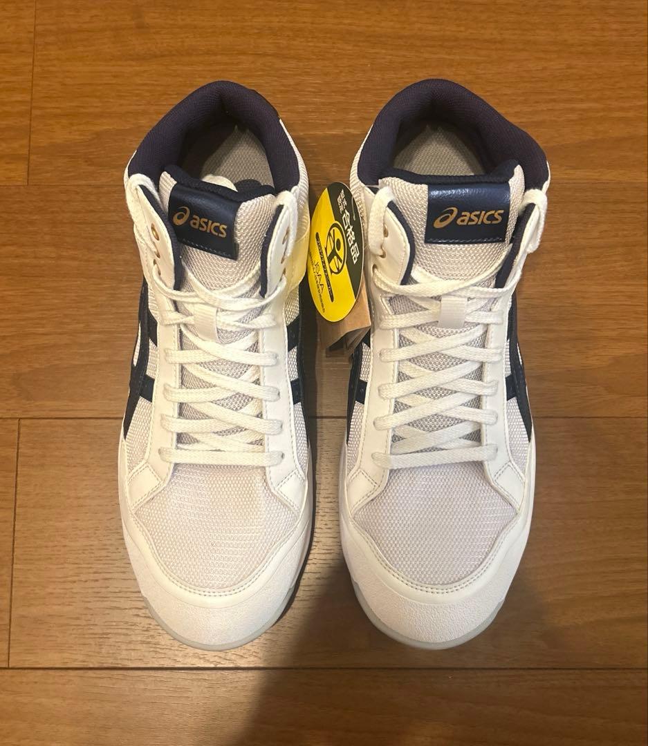 【新品未使用】asicsアシックス ウィンジョブ ハイカット 安全靴 白青