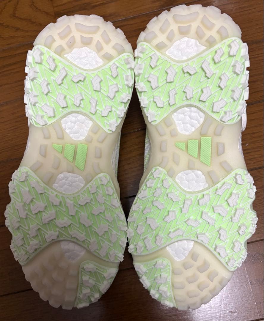 adidas BOOST ゴルフシューズ ホワイト/ライム24.0cm