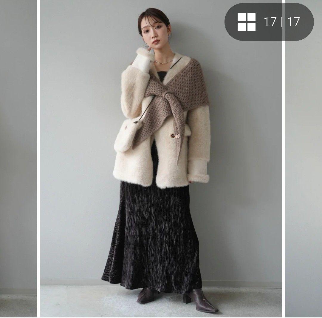 Lumier エコファーノーカラーコート