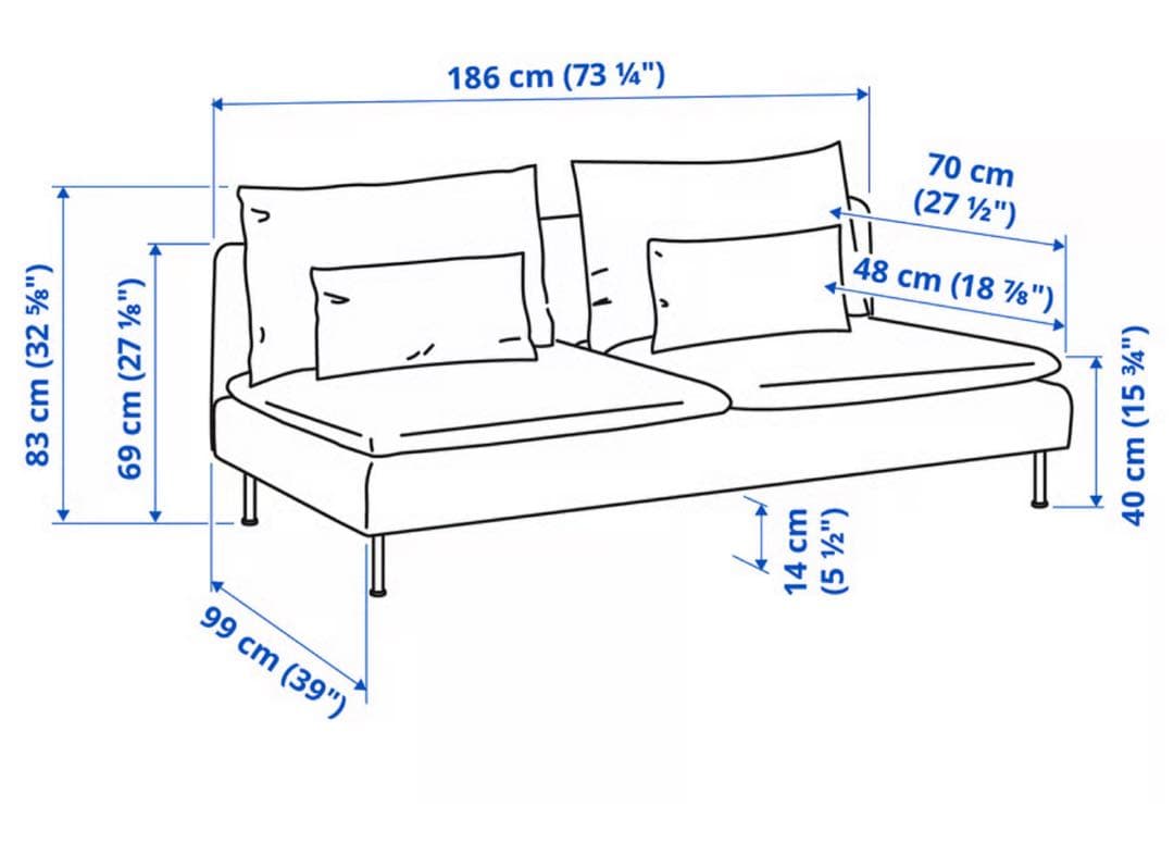 IKEA ソーデルハムン　ソファ 3人掛け