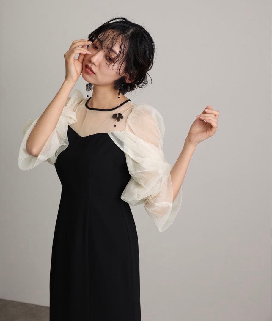 atlo ワンピース ドレス チュール オフショルダー Mサイズ フォーマル