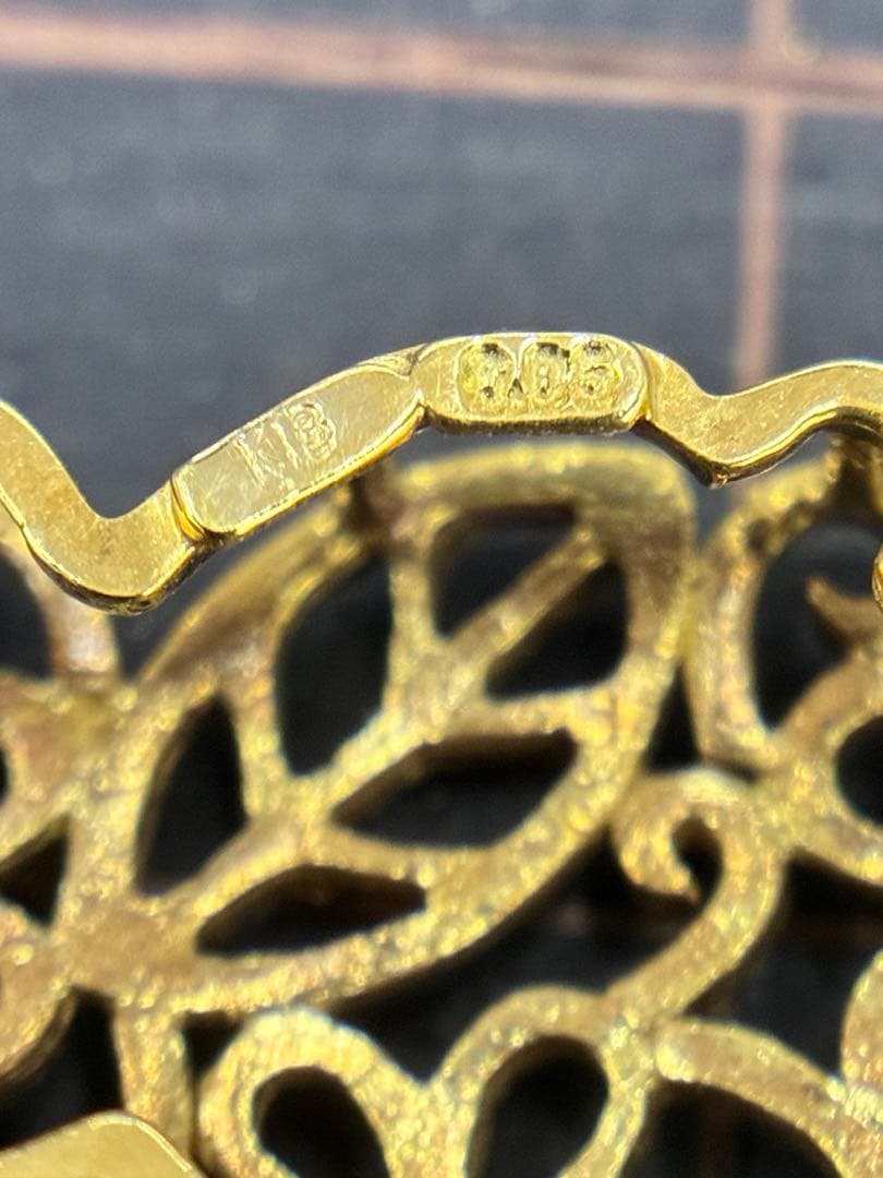 17: K18南洋真珠/ダイヤモンドネックレス